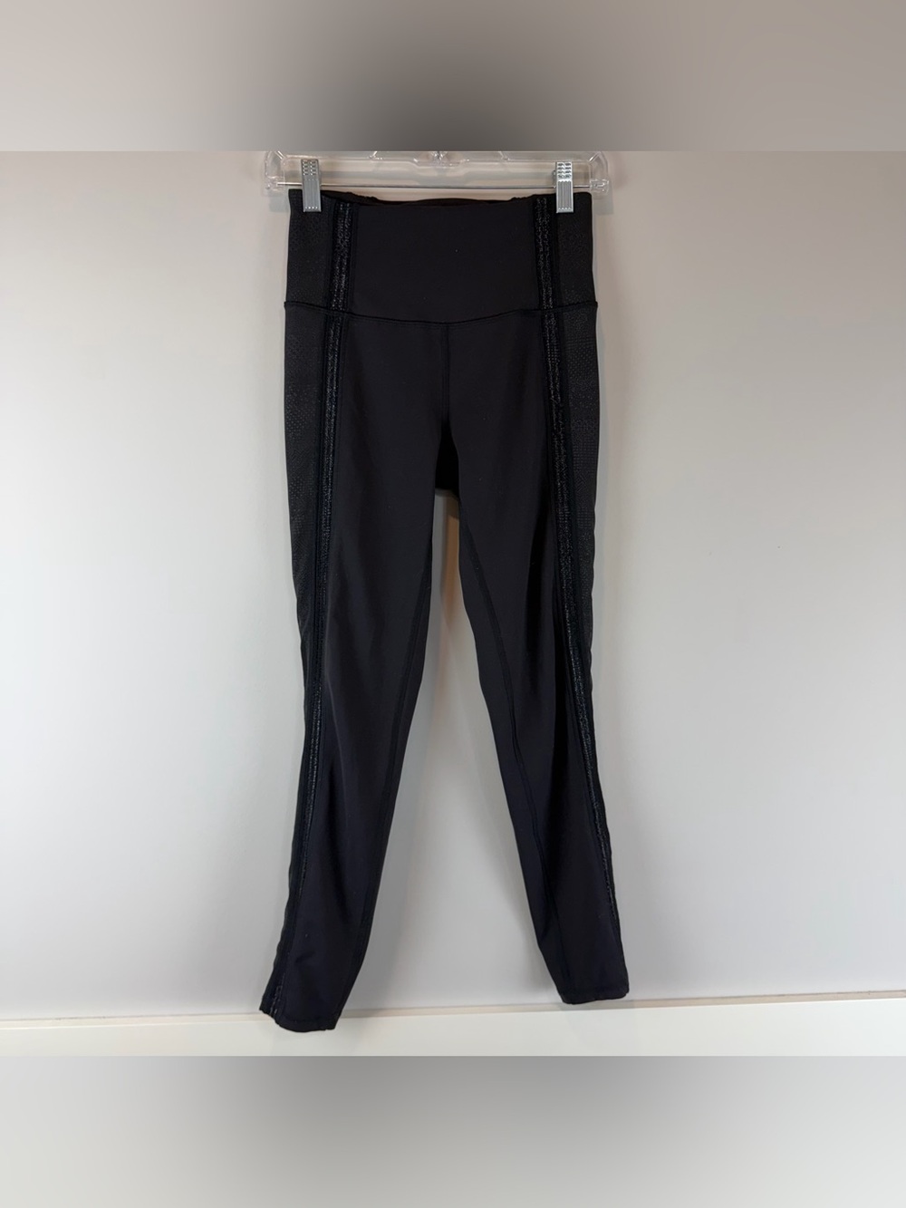 Lululemon Black Athletic Athleisure Gym Power Lines Leggings Pants Size 6